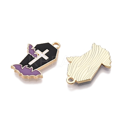 Halloween Theme Rack Plating Alloy Enamel Pendants ENAM-N056-357A-1