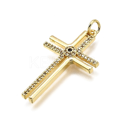 Brass Micro Pave Cubic Zirconia Pendants LS-KK-Z100-26G-1