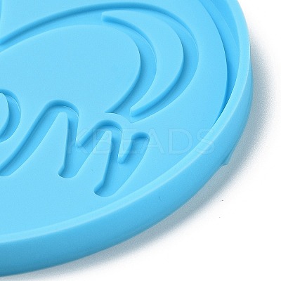 DIY Mother's Day Theme Flat Round Pendant Silicone Molds SIMO-H010-02J-1