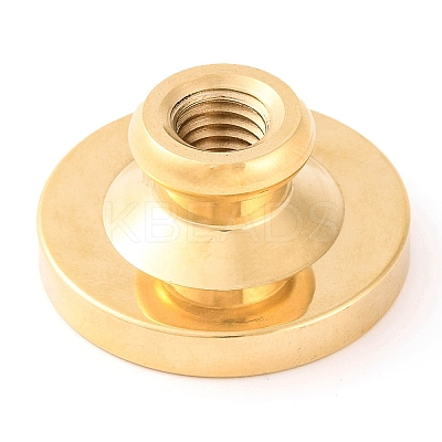 Golden Tone Round Wax Seal Brass Stamp Heads AJEW-S087-01G-08-1
