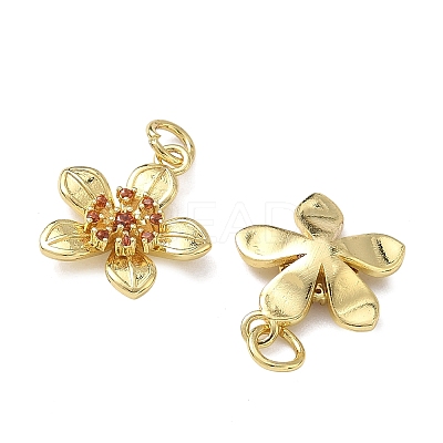 Brass Micro Pave Cubic Zirconia Pendants KK-F930-10G-1
