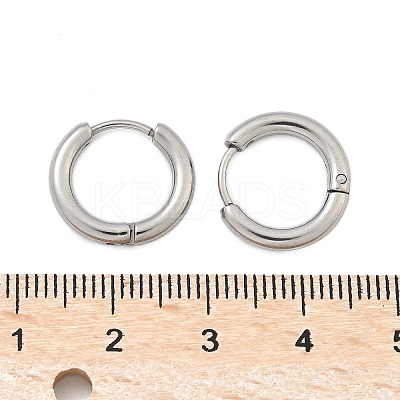 Tarnish Resistant 304 Stainless Steel Huggie Hoop Earrings LS-EJEW-F111B-16mm-P-1