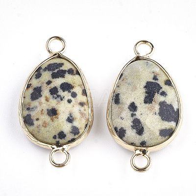 Natural Dalmatian Jasper Links connectors X-G-S344-02H-1