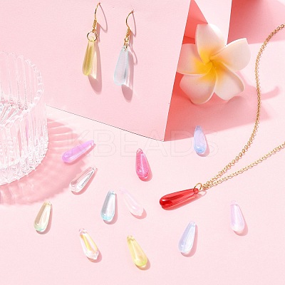100Pcs Glass Teardrop Pendants GLAA-CJ0002-79-1