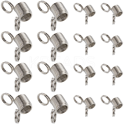 60Pcs 2 Styles Stainless Steel Spring Bead Clamps for Beading Jewelry Making FIND-SC0009-62-1
