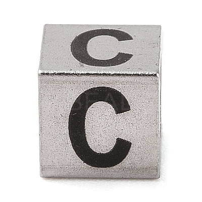 Tarnish Resistant 201 Stainless Steel European Beads STAS-M058-01C-P-1