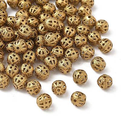 Brass Filigree Beads KK-DC0001-24-1