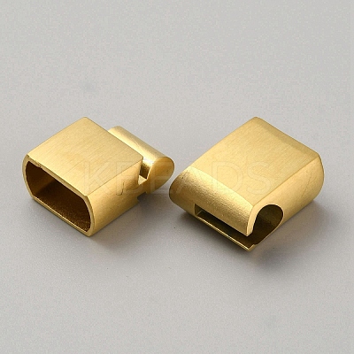 316L Stainless Steel Magnetic Clasps with Glue-in Ends STAS-WH0036-26MG-1