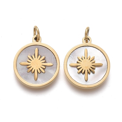 Natural Shell Charms STAS-H100-03G-1