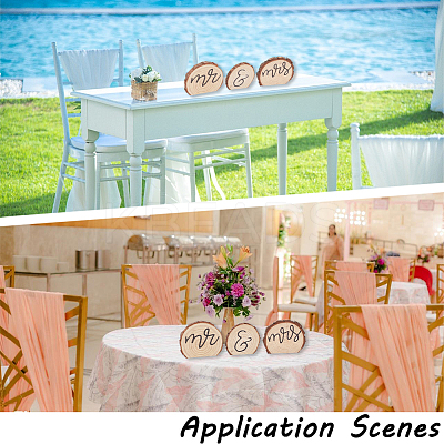 3Pcs 3 Styles Wooden Mr & Mrs Sign for Wedding Table Decorations DJEW-WH20001-07-1