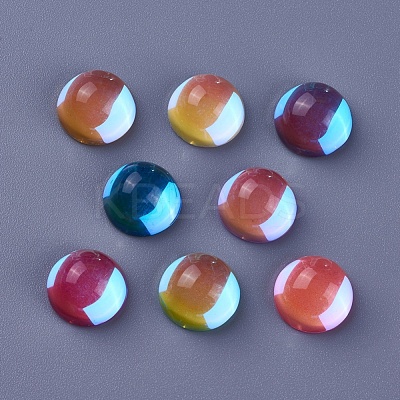 Flat Back K9 Glass Cabochons X-RGLA-F062-D-1