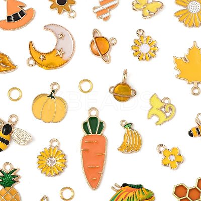 30Pcs Alloy Enamel Pendants FIND-FS0004-48-1