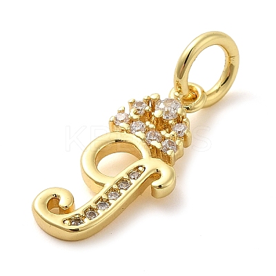 Brass Micro Pave Cubic Zirconia Pendants KK-M273-01G-G-1