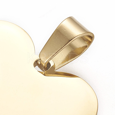 304 Stainless Steel Mirror Polished Finish Stamping Blank Tag Pendants STAS-F214-02G-1