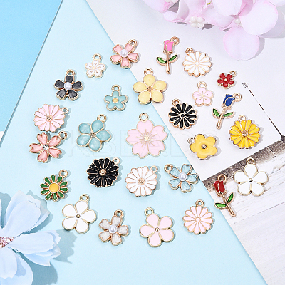 28 Styles Alloy Enamel Charms ENAM-YW0004-84-1