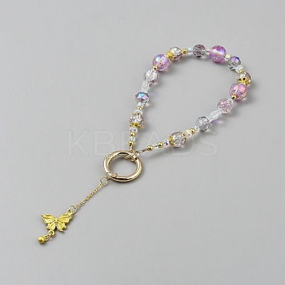 Glass & Acrylic Beaded Mobile Phone Straps AJEW-SZC0003-05A-1