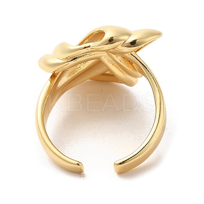 Brass Open Cuff Rings RJEW-P098-20G-1