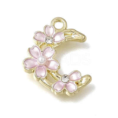 Brass with Plum Enamel Pendants RE-CBAE379-21LG-1