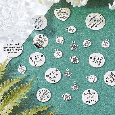72 Pcs 12 Styles Tibetan Style Alloy Pendants PALLOY-SC0003-31AS-1