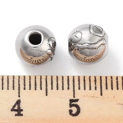 Tarnish Resistant 304 Stainless Steel Beads STAS-M057-17P-1