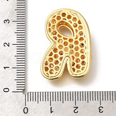Brass Cubic Zirconia Pendants KK-M295-13G-R-1