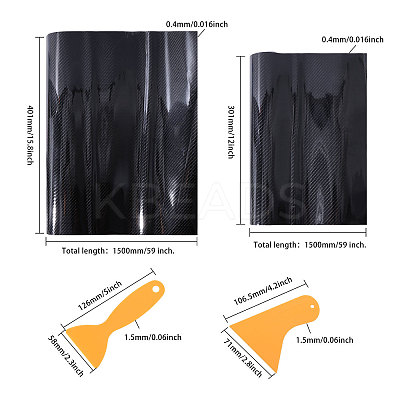 PVC Car Auto Fibre Sticker Vinyl Wrapping Film DIY-CA0006-80-1