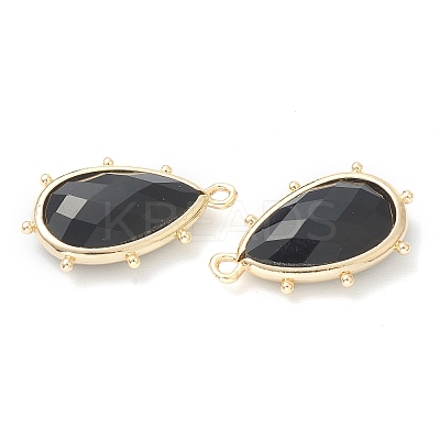 Natural Obsidian Pendants X-G-B009-02G-I-1