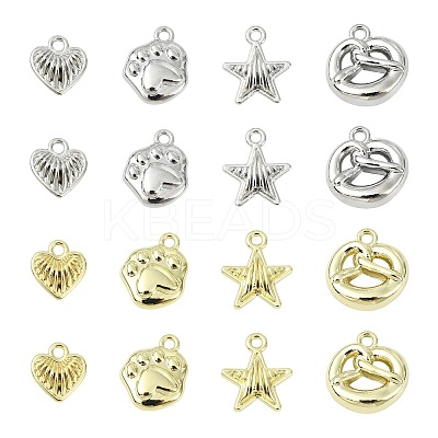 32Pcs 8 Styles Alloy Pendants FIND-CJ0004-20-1