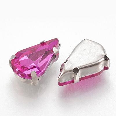 Sew on Rhinestone RGLA-T035-8x13mm-10-1