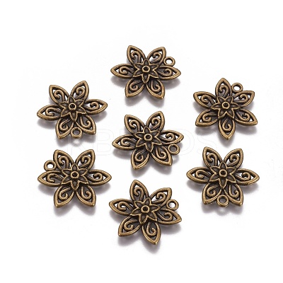 Tibetan Style Alloy Pendants TIBEP-EBB088YKG-AB-FF-1