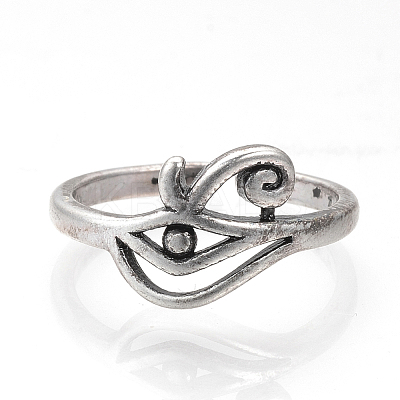 Adjustable Brass Cuff Finger Rings RJEW-R134-45AS-1