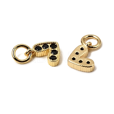 Brass Micro Pave Cubic Zirconia Charms ZIRC-F111-08G-01-1