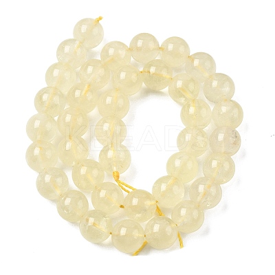 Natural Lemon Quartz(Heated) Beads Strands G-B167-A11-10mm-1