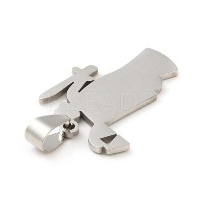 Non-Tarnish 201 Stainless Steel Pendants LS-STAS-D190-06P-1