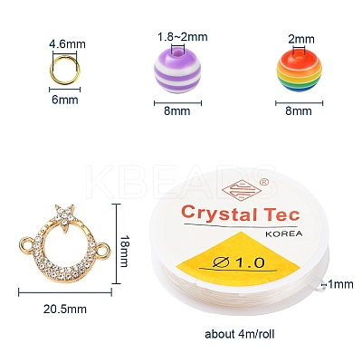 225Pcs Round Resin Beads DIY-YW0002-85-1