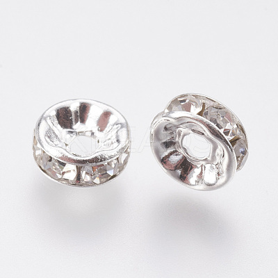 Brass Grade A Crystal Rhinestone Beads RB-A003-8MM-S-1