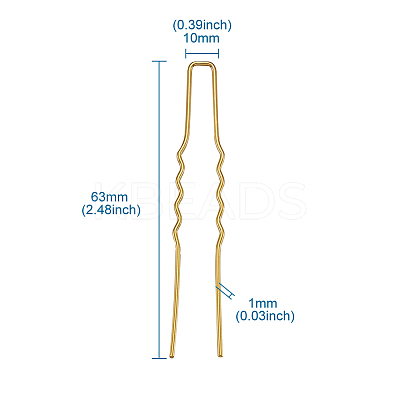 Hair Accessories Iron Hair Forks Findings OHAR-TAC0002-01G-1