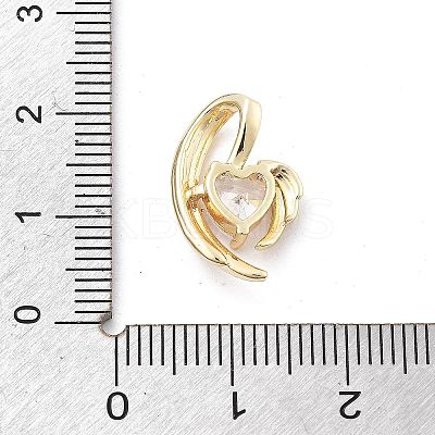 Brass Micro Pave Cubic Zirconia Pendants KK-D283-07G-1