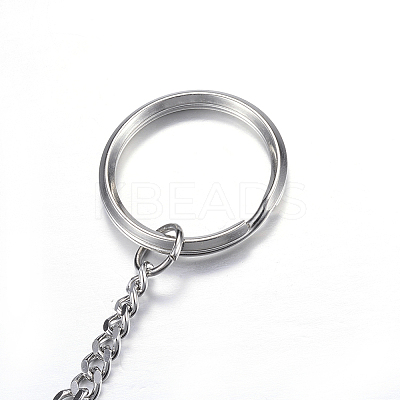 Tarnish Resistant 304 Stainless Steel Split Key Rings LS-STAS-G085-01-1