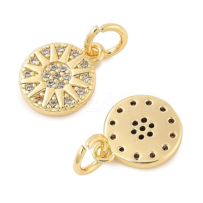 Brass Micro Pave Cubic Zirconia Pendants KK-U056-11G-1