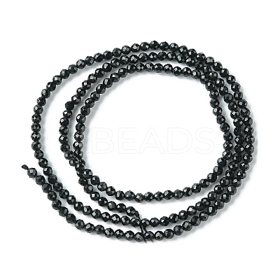 Natural Black Tourmaline Beads Strands X-G-F748-Y01-01-1