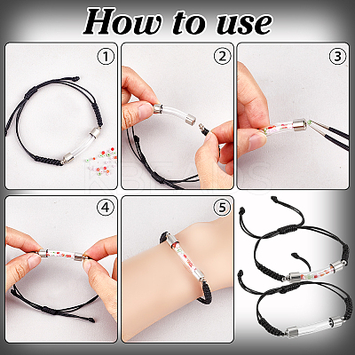 Waxed Polyester Cord Bracelets BJEW-PH01955-1