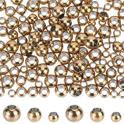 150Pcs 3 Styles 304 & 202 Stainless Steel Rondelle Spacer Beads STAS-SC0006-91-1