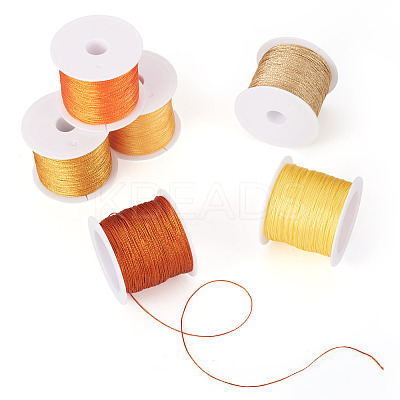 6 Rolls 6 Colors 6-Ply Polyester Metallic Thread OCOR-TA0003-13-1