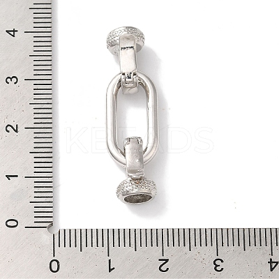 Rectangle Rack Plating Brass Fold Over Clasps KK-A225-01A-P-1