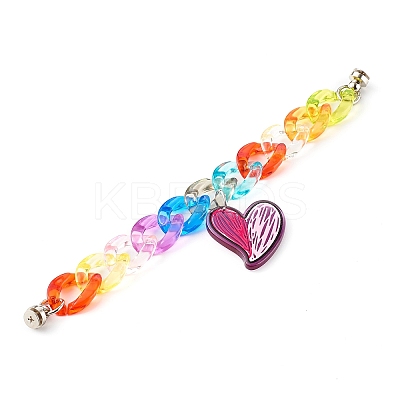 Acrylic Curb Chain Phone Case Chain HJEW-JM00504-1