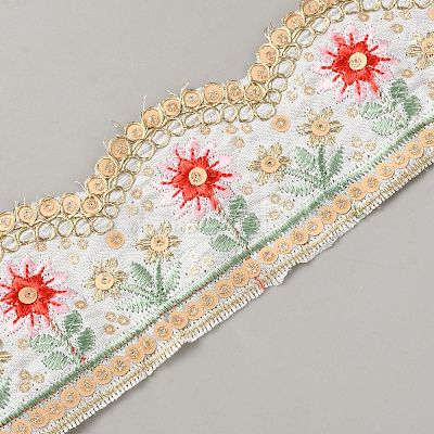 Vintage Jacquard Polyester Lace Ribbon SRIB-WH20020-113A-1