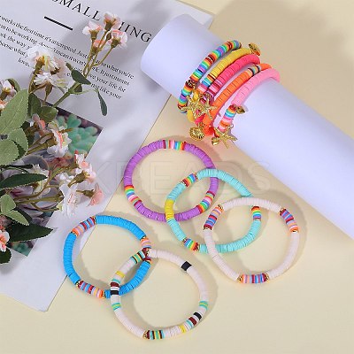 Stretch Charm Bracelets Sets BJEW-SZ0001-001-1