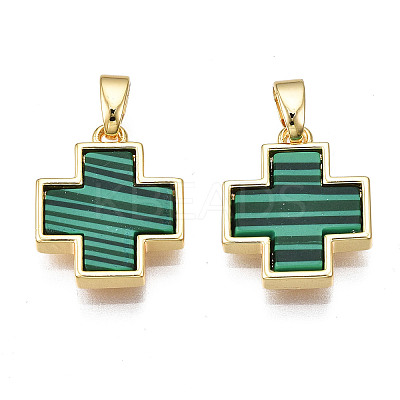 Real 18K Gold Plated Brass Pendants KK-N233-172A-01D-1