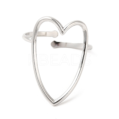 Non-Tarnish 201 Stainless Steel Open Cuff Ring X-RJEW-E063-47P-1